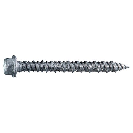 MIDWEST FASTENER Masonry Screw, 3/16" Dia., Hex, 1 3/4 in L, 410 Stainless Steel 50 PK 54460